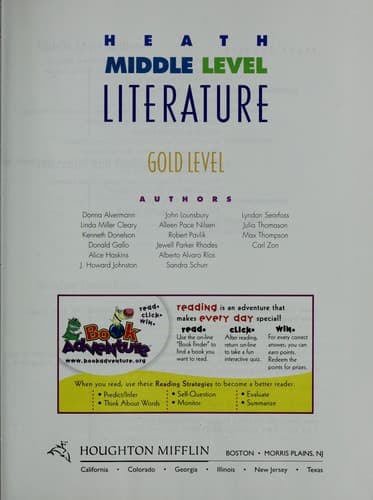 Tapa de Heath middle level literature