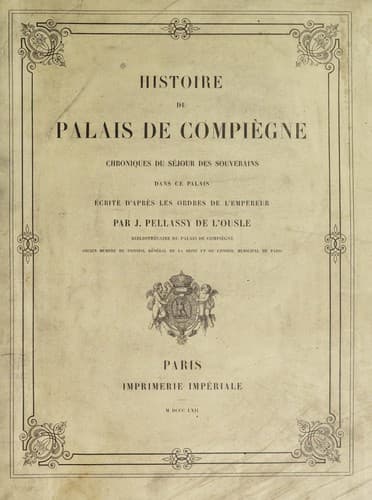 Tapa de Histoire du Palais de Compiègne