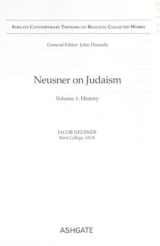 Tapa de Neusner on Judaism