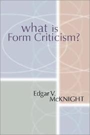 Tapa de What is form criticism?