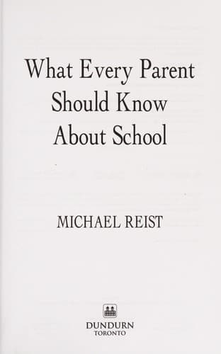 Tapa de What every parent should know about school