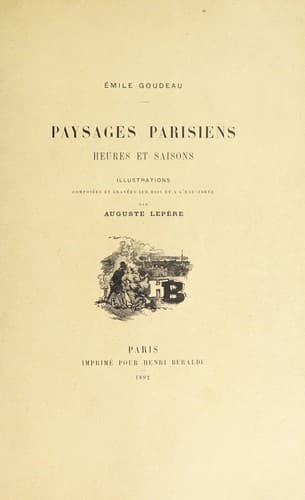 Tapa de Paysages parisiens