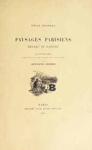 Tapa de Paysages parisiens