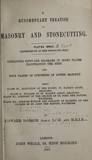 Tapa de A rudimentary treatise on masonry and stonecutting