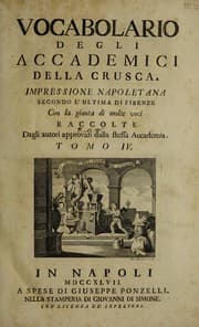 Tapa de Vocabolario degli Accademici della Crusca