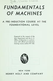Tapa de Fundamentals of machines