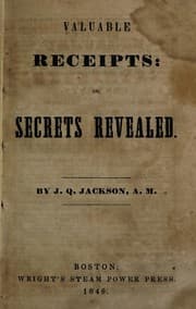 Tapa de Valuable receipts, or, Secrets revealed