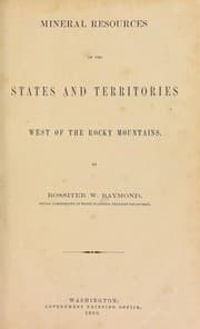 Tapa de Mineral resources of the states and territories west of the Rocky Mountains