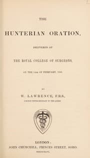 Tapa de The Hunterian Oration, delivered at the Royal College of Surgeons, on the 14th of February, 1846