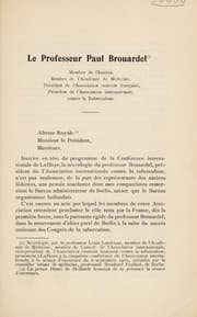 Tapa de Le Professeur Paul Brouardel, membre de l'Institut, membre de l'Académie de Médecine