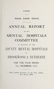 Tapa de Annual report of the Mental Hospitals Committee