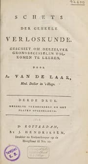 Tapa de Schets der geheele verloskunde, geschikt om derzelver grondbeginzelen volkomen te leeren