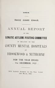 Tapa de Annual report of the Lunatic Asylums Visiting Committee