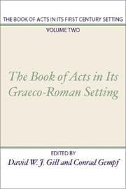 Tapa de Book of Acts in Its First Century Setting, Volume 2 Vol. 2