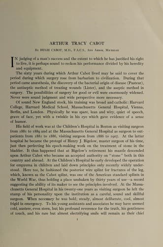 Tapa de Arthur Tracy Cabot