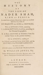Tapa de The history of the life of Nader Shah, King of Persia. Extracted from an Eastern manuscript, which was translated into French by order of His Majesty the King of Denmark ...