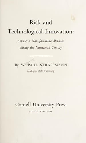Tapa de Risk and technological innovation