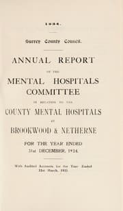 Tapa de Annual report of the Mental Hospitals Committee