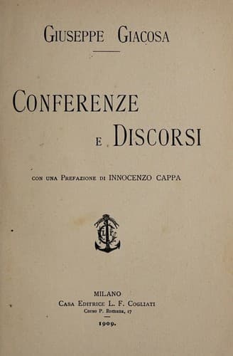Tapa de Conferenze e discorsi
