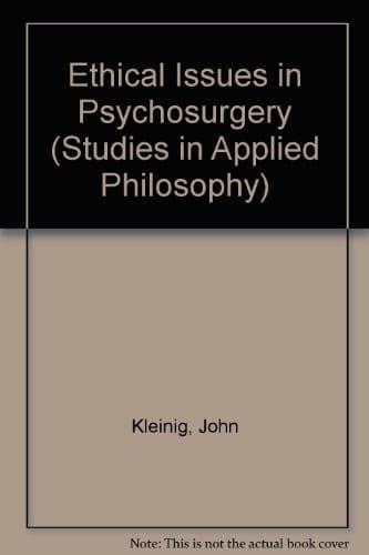 Tapa de Ethical issues in psychosurgery