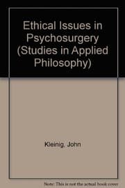 Tapa de Ethical issues in psychosurgery
