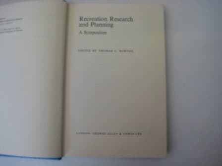 Tapa de Recreation research and planning