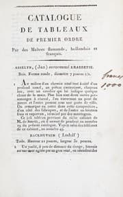 Tapa de Catalogue de tableaux de premier ordre, la plupart des maitres hollandais et flamands