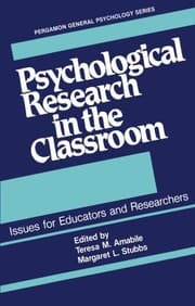 Tapa de Psychological Research in the Classroom: Issues for Educators and Researchers (General Psychology)
