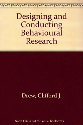 Tapa de Designing and conducting behavioral research