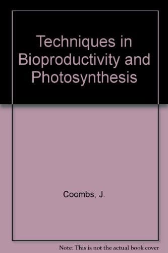 Tapa de Techniques in bioproductivity and photosynthesis