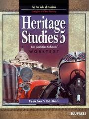 Tapa de Heritage Studies 5 for Christian Schools Worktext: For the Sake of Freedom
