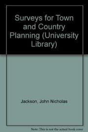 Tapa de Surveys for town and country planning