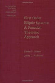 Tapa de First order elliptic systems