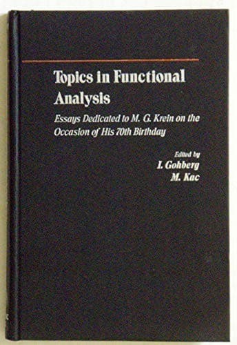 Tapa de Topics in functional analysis