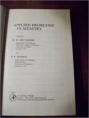 Tapa de Applied problems in memory