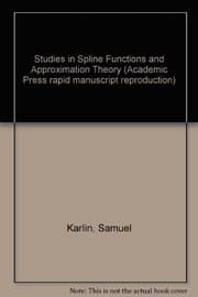 Tapa de Studies in spline functions and approximation theory