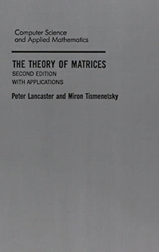 Tapa de Theory of matrices