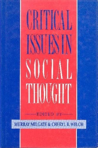 Tapa de Critical Issues in Social Thought