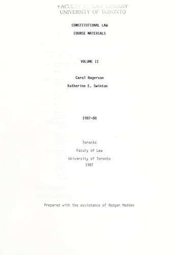 Tapa de Constitutional law