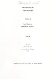 Tapa de Constitutional law