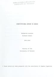 Tapa de Constitutional reform in Canada