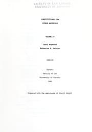 Tapa de Constitutional law