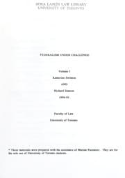 Tapa de Federalism under challenge