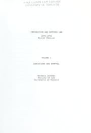 Tapa de Immigration and refugee law