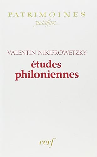 Tapa de Etudes philoniennes