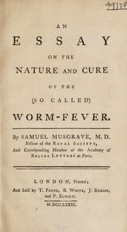 Tapa de An essay on the nature and cure of the (so called) worm-fever