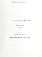 Tapa de Advanced constitutional law