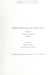 Tapa de Advanced constitutional law