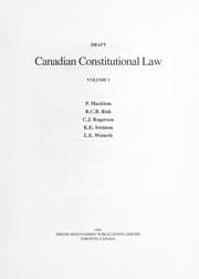 Tapa de Canadian constitutional law