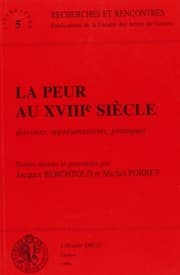 Tapa de La peur au XVIIIe siècle